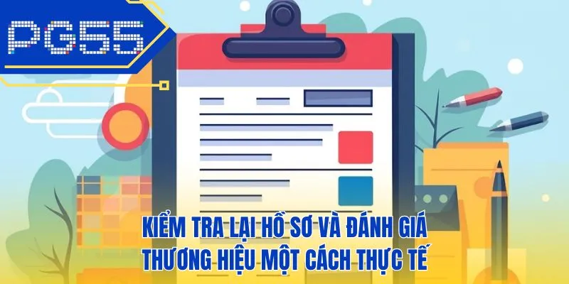 Kiểm tra lại hồ sơ và đánh giá thương hiệu một cách thực tế